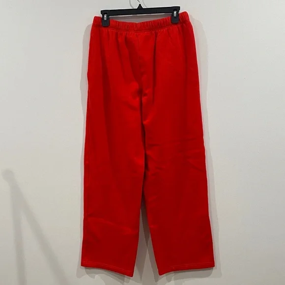 Skims red fleeced cotton blend sweatpants - Picture 4 of 4